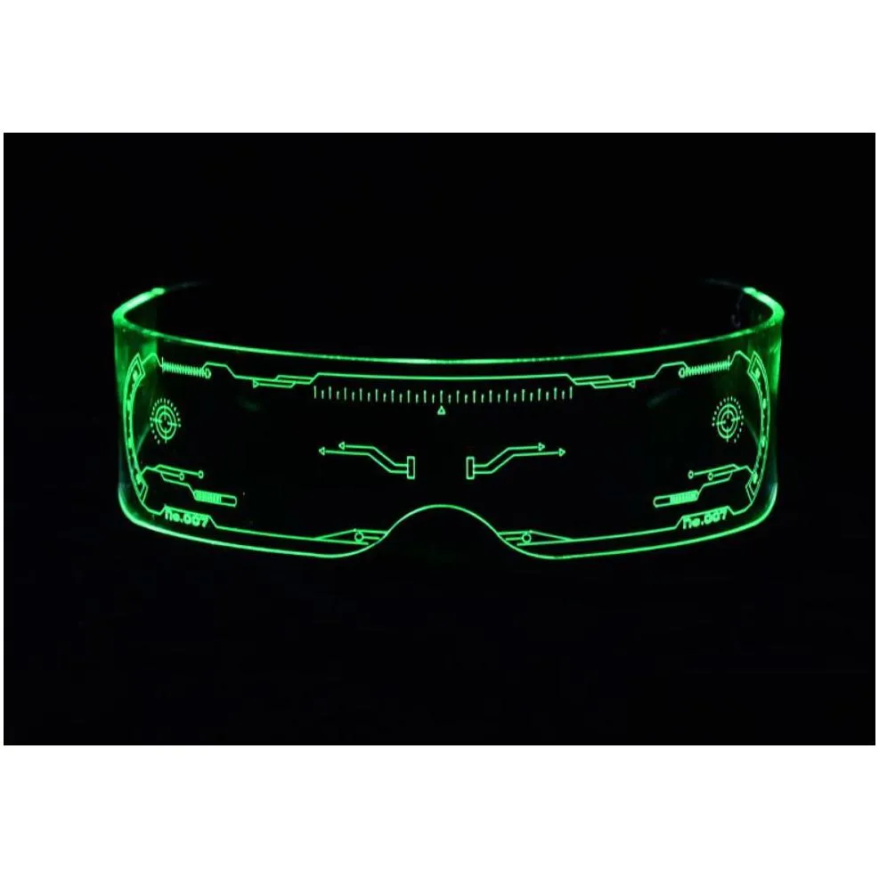 lumify punk led glasses - 7 colors for party cosplay dance - light up goggles with flashing effects