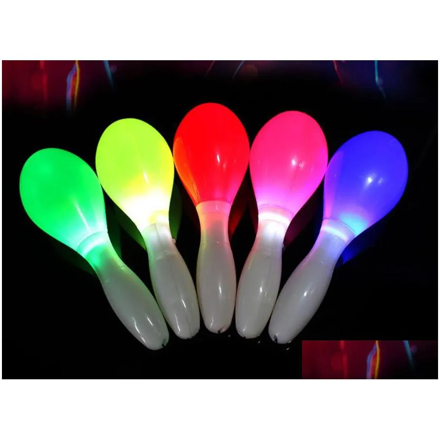 light up maracas party led glowing shaker noise maker shakers flash colors toy christmas easter halloween concert club ktv atmosphere