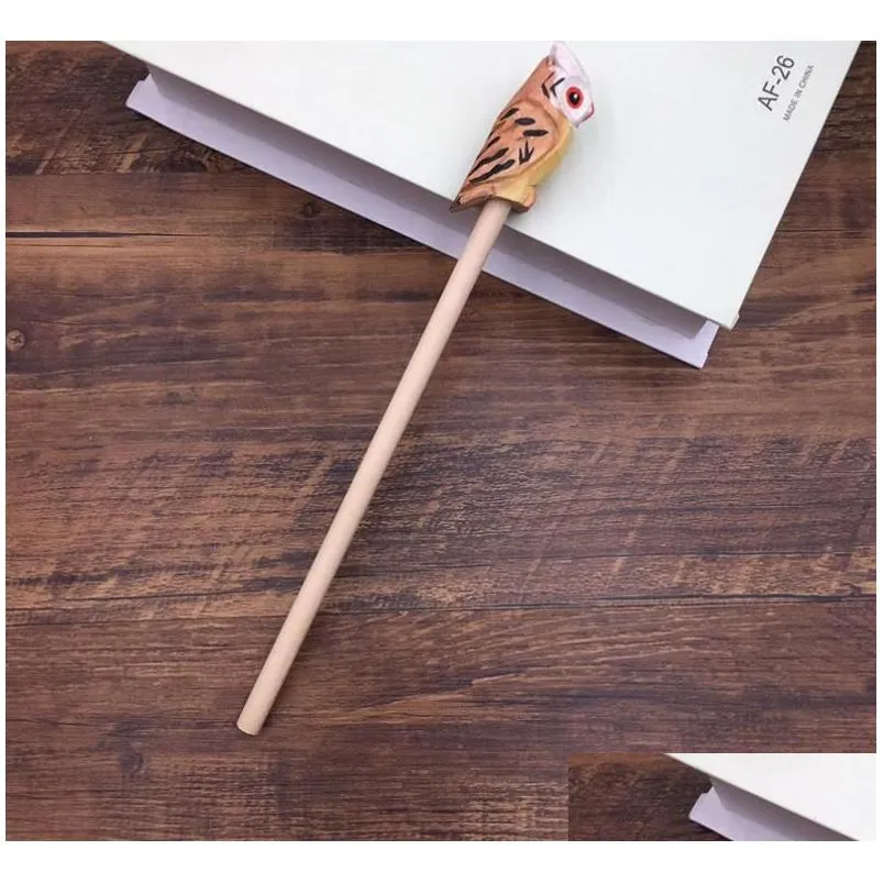 wood pencil cartoon animal wooden pencils unique party favor supplies novelty gifts for school office classroom write pen