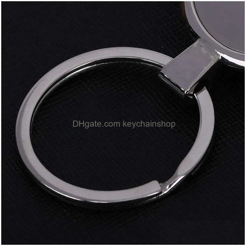 stainless steel key ring metal blank tag keychain new creative advertising custom logo keyrings for promotion gifts