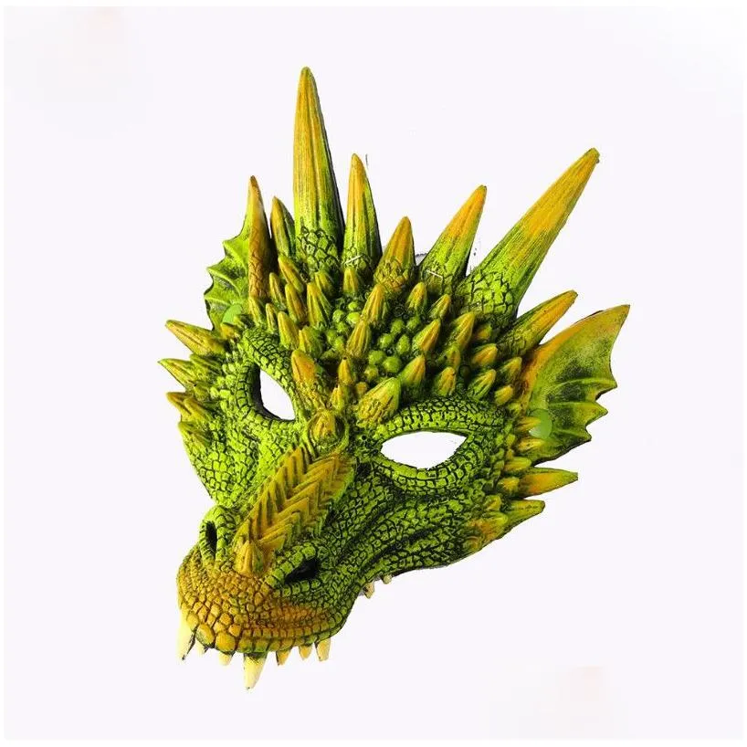 halloween dragon mask mardi gras party pu foam 3d animal faucet mask fancy dress party kids adult