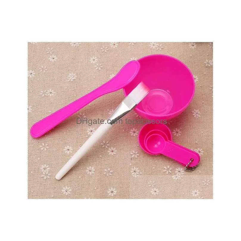 new health 4 in 1 diy facial mask mixing bowl brush spoon stick tool face care set high quality xb1