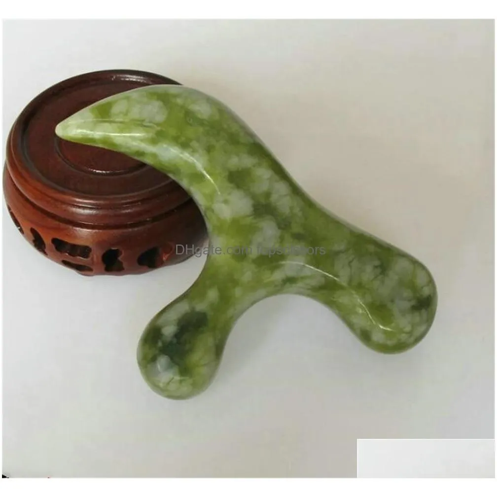 massage stones rocks natural jade foot massager acupuncture point care therapeutic relief tool xb1