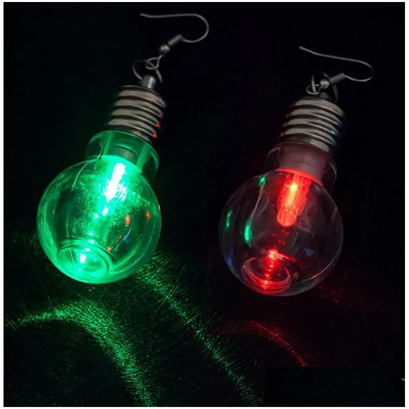 sparkledrop led earrings - wireless glow motion-sensing party club disco ball props.