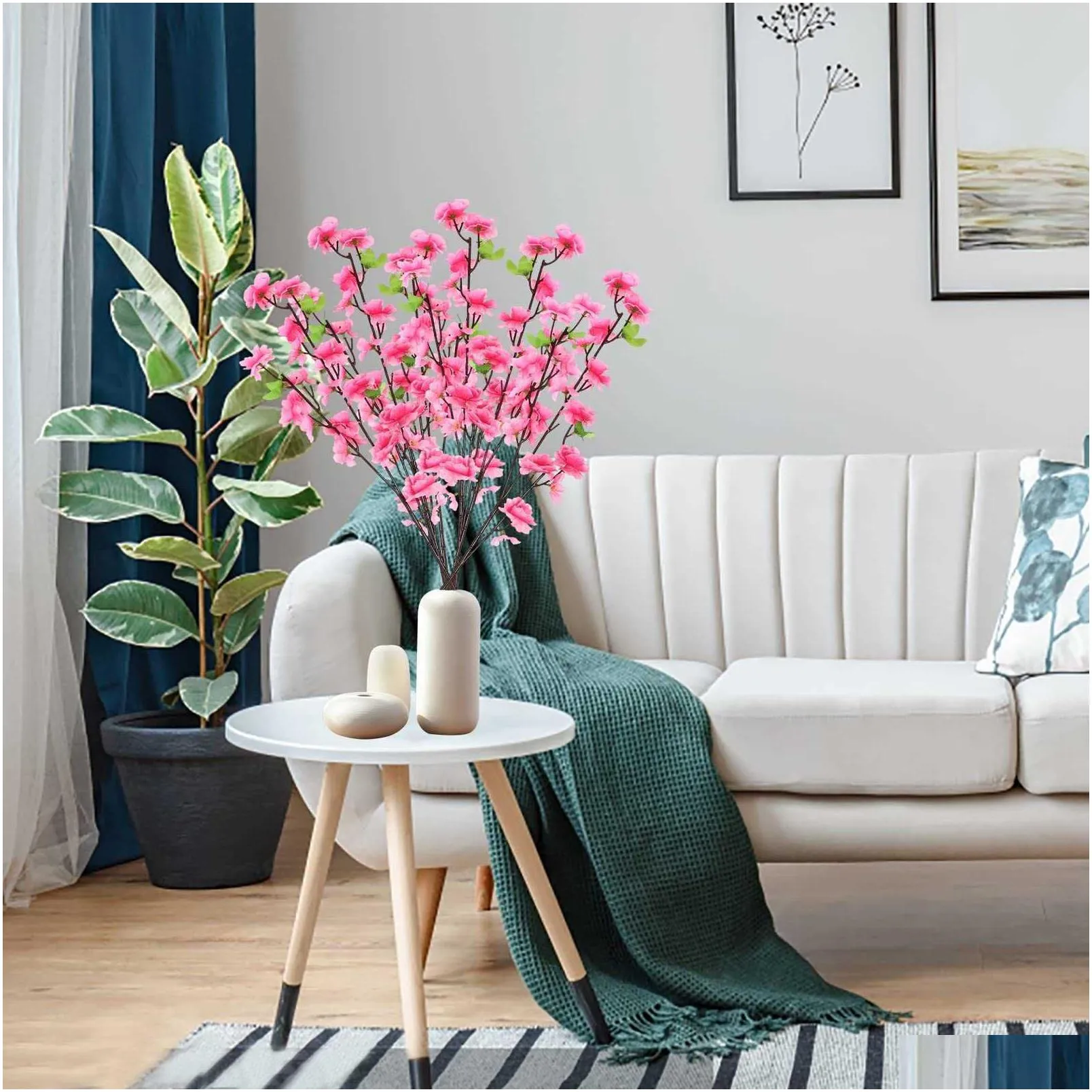 Artificial Faux Cherry Blossom Cherry Blossom Flower Branches For Wedding  And Home Decor Silk Spring Peach Bouquet With Fake Stems DHLkt From  Stamp2022, $3.56