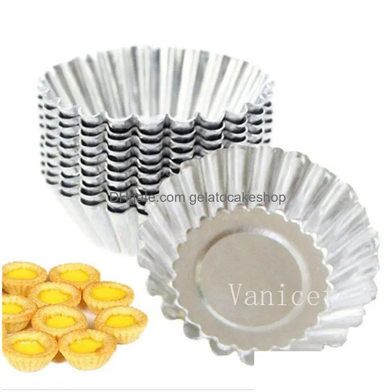 diy baking moulds chrysanthemum shaped egg tart mould large carbon steel thickened cake mold egg-tart cupcake molds t9i002163