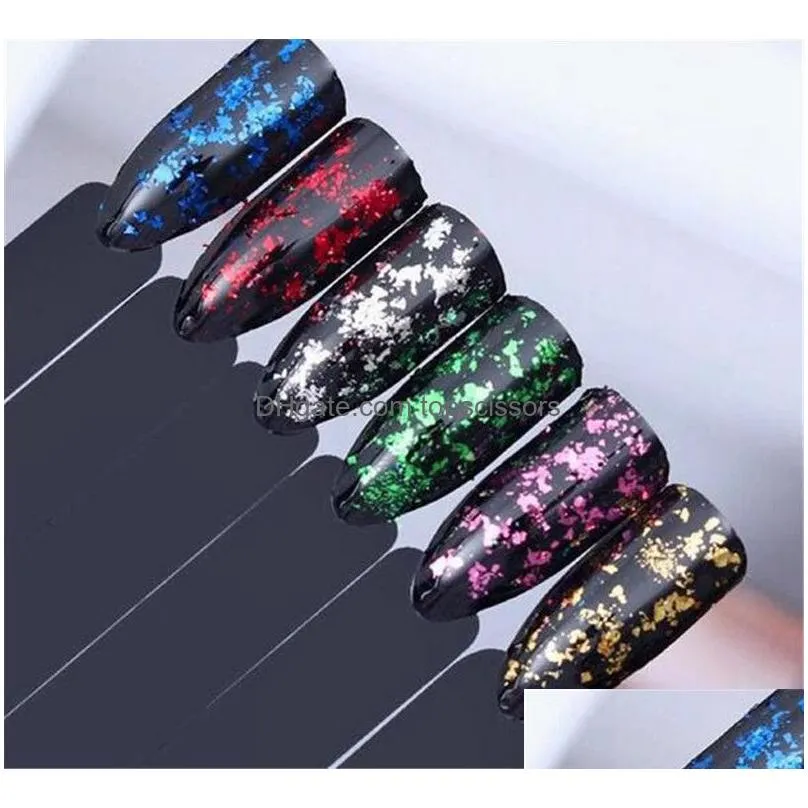 magic mirror chameleon glitter nail flakes sequins powder gold silver red irregular paillette manicure nail decoration xb1