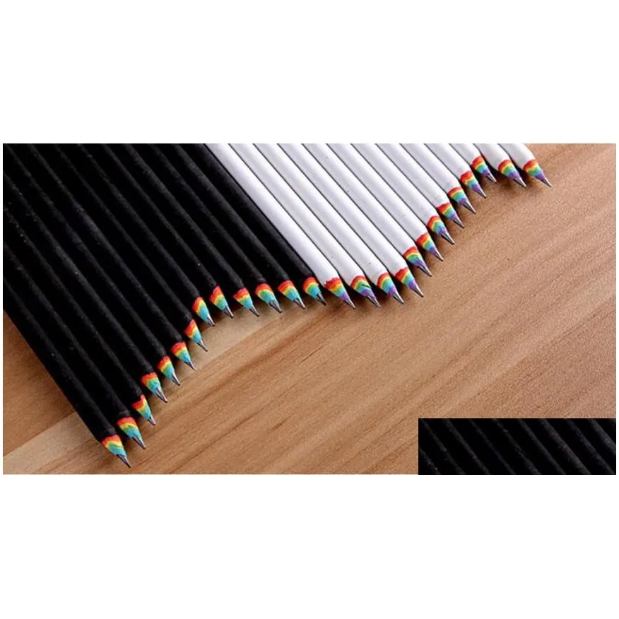 arino arcobaleno di legno 2b hb matite kawaii gradiente studente cilindrica matita per i bambini il regalo forniture scolastiche 