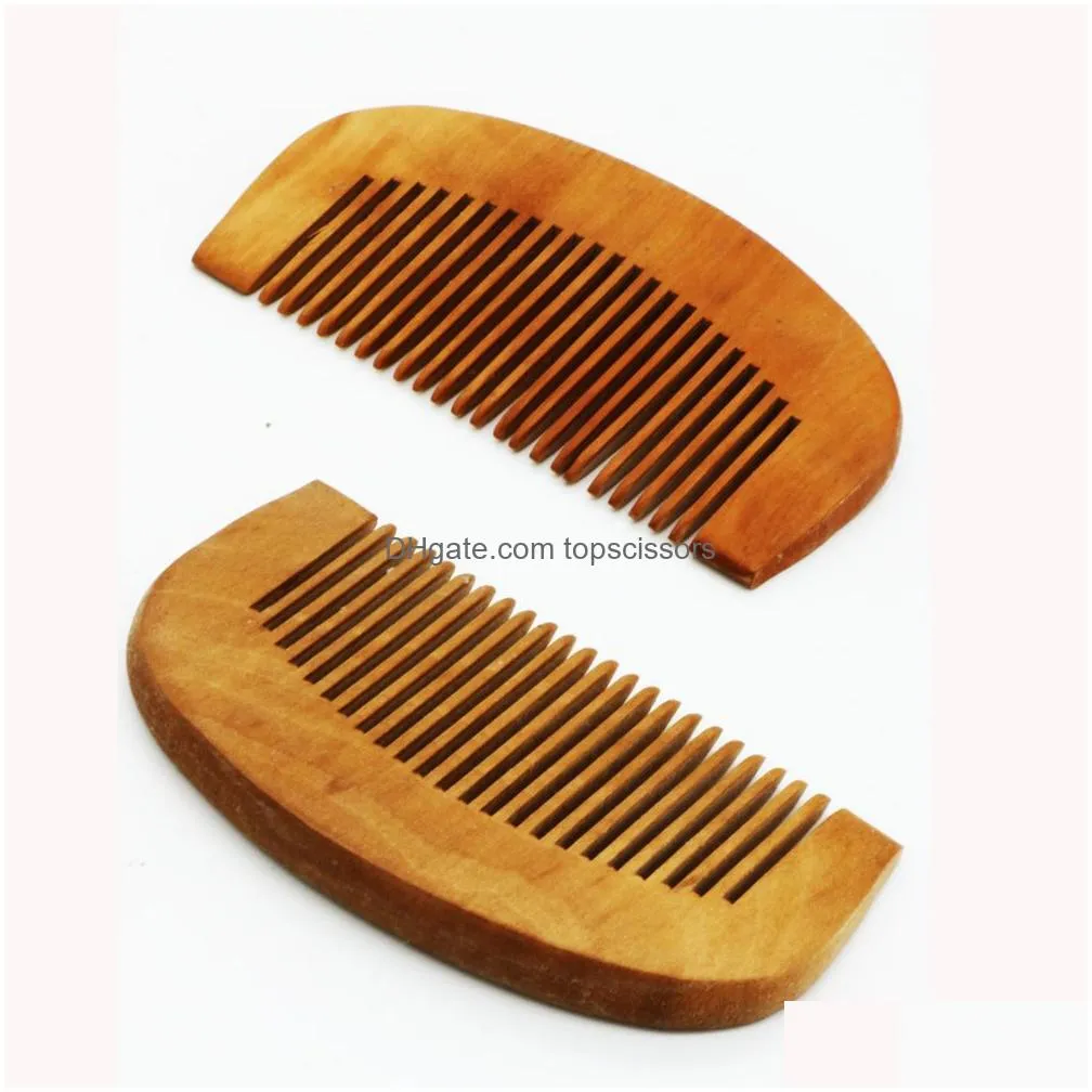 natural wide tooth peach wood no-static massage hair mahogany wooden comb wood hair massage can engrave logo