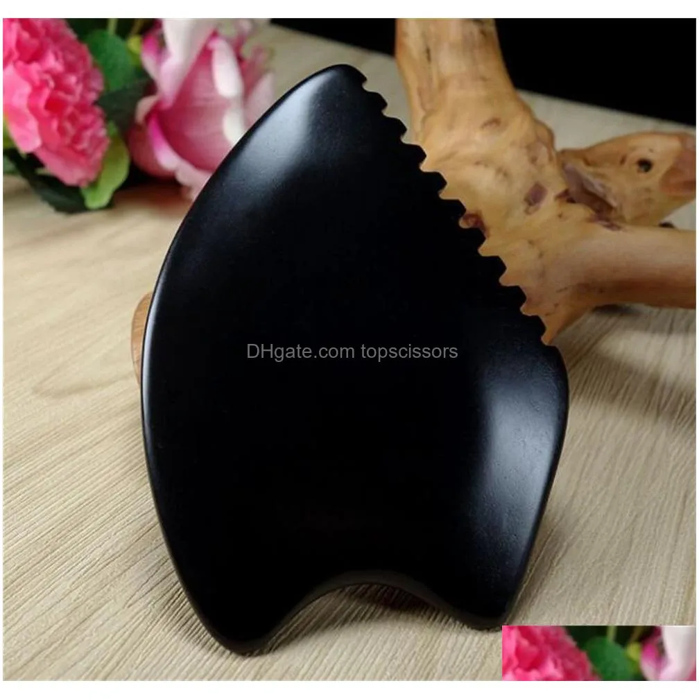 wholesale massage stones rocks big gua sha facial body tools guasha scraping bian scraper tool black kd1