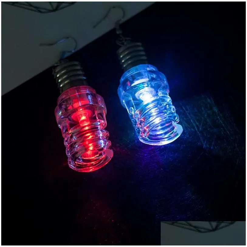 sparkledrop led earrings - wireless glow motion-sensing party club disco ball props.