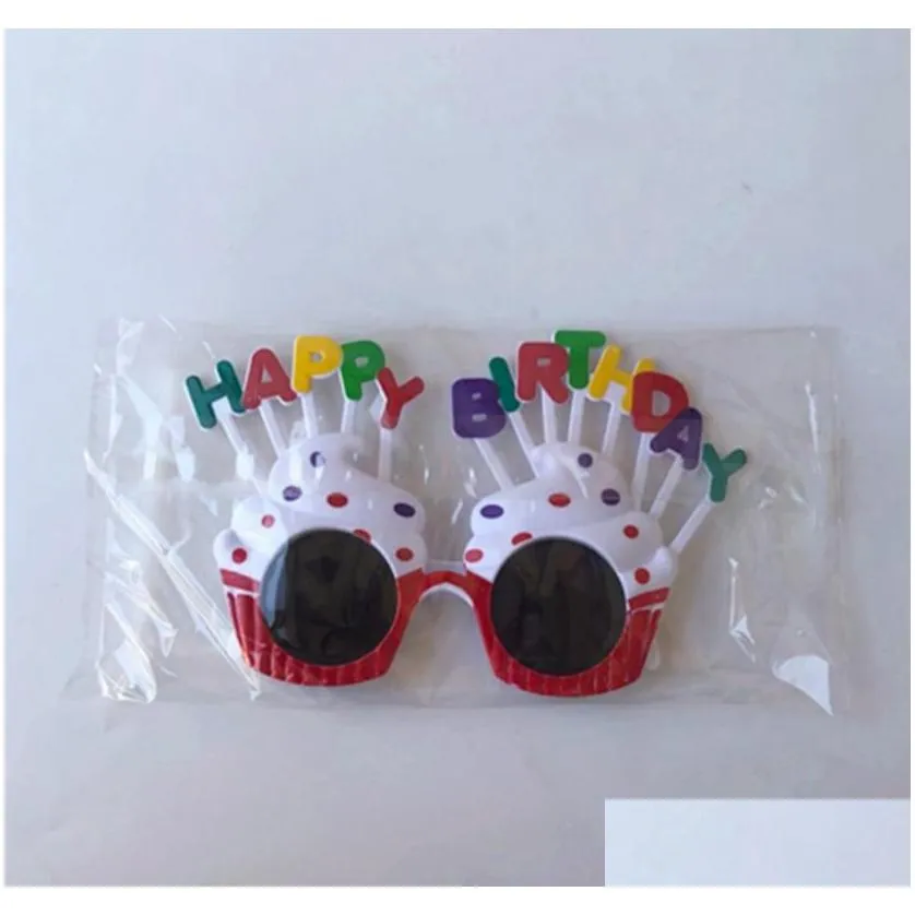 birthday sunglasses party favors decoration novelty funny glasses for kids adults sweet photo props cream cake flower balloon design