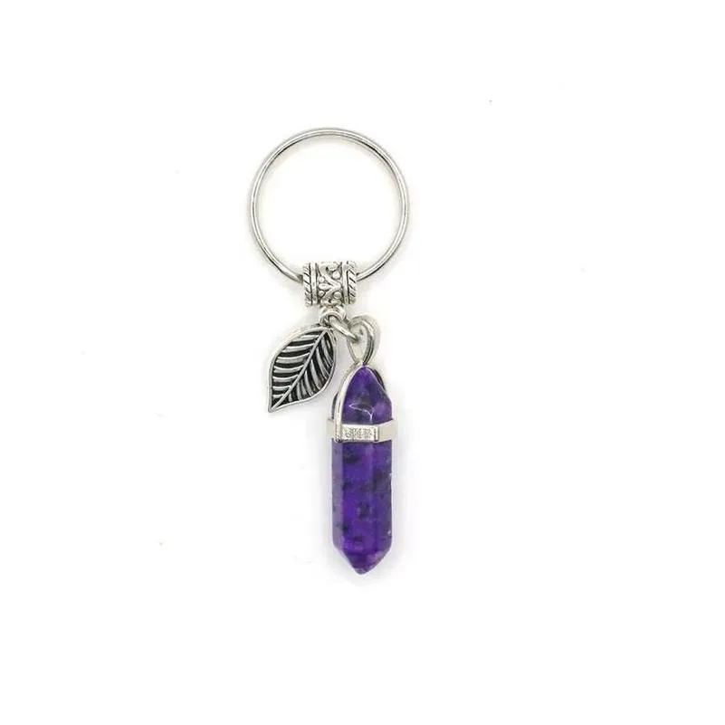 natural stone key chains keyring fashion key holder boho jewelry car keychain 8 stlye colors for men women