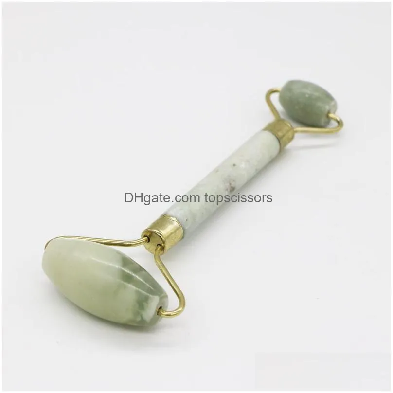 hot practicaln women lady facial relaxation slimming tool jade roller massager face body head neck foot massaging