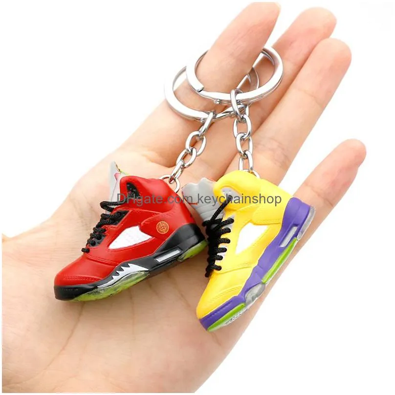 fashion brand basketball shoes keychains trendy 37 styles pvc sport shoe key chain cute mini keychain classic accessories