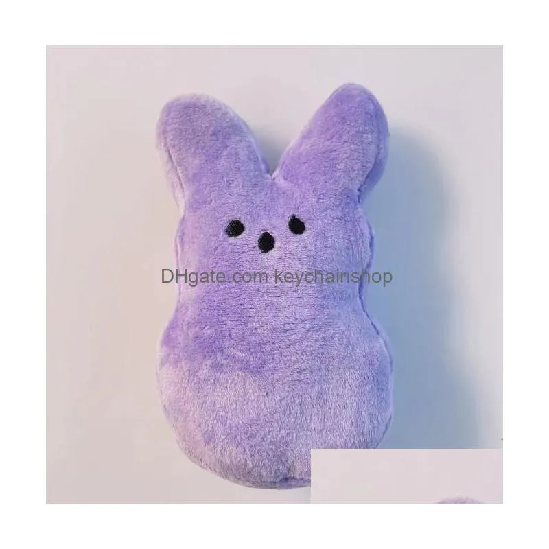 15cm mini easter bunny plush doll keychain 6 colors rabbit dolls for childrend cute soft plush toys keychains
