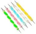 5pcs set 2-way dotting pen marbleizing painting tool nail art dot set