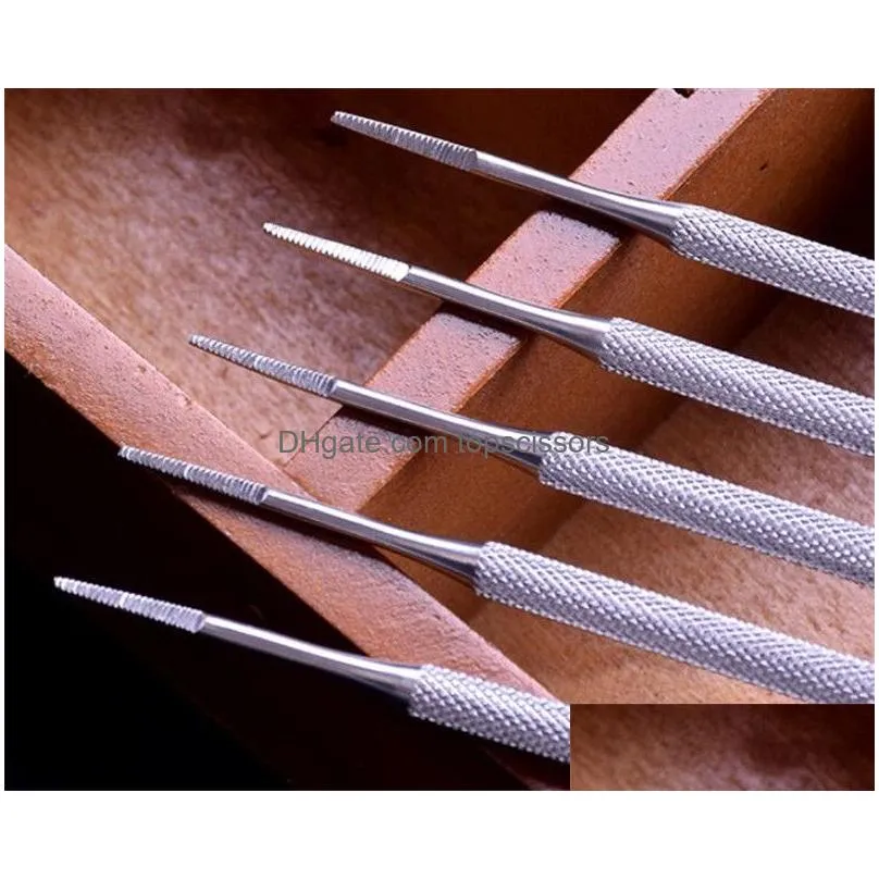 new health stainless toe nail file double ended pedicure file satin edge ingrown toe nail lifter onychomycosis paronychia podiatry chiropod