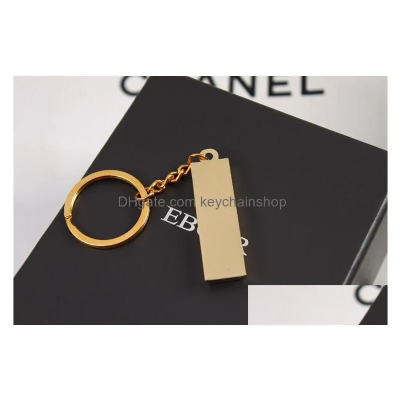 the gold brick shaped key chain pure gold 9999 purity key ring simulation of gold creative small gift