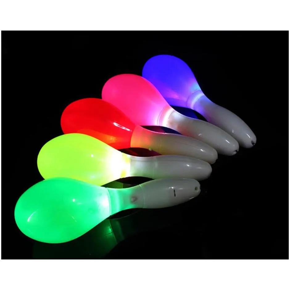 light up maracas party led glowing shaker noise maker shakers flash colors toy christmas easter halloween concert club ktv atmosphere