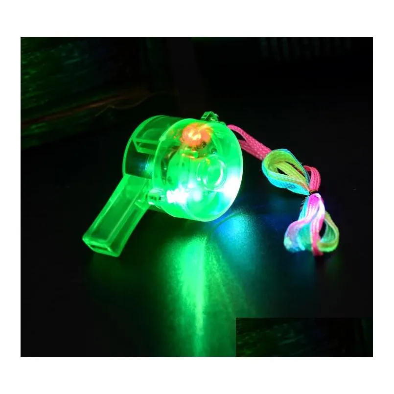 lumiwhistle rainbow led necklace party noise maker fan props