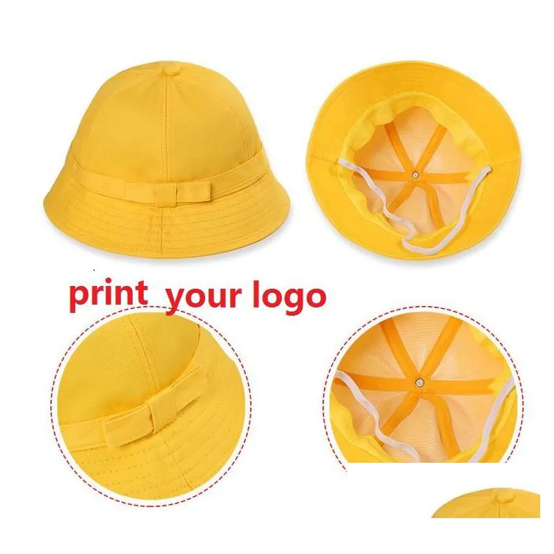 party popperz custom logo hat - personalized event favors for boys girls yellow christmas accessories with your design.