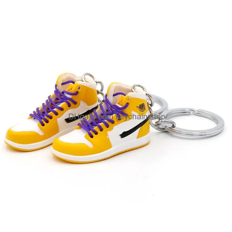 fashion 100 styles 3d basketball shoes keychain stereoscopic sneakers key chain mini sport shoe keyring bag pendant gift for men women boy