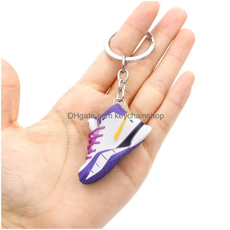 2022 hot selling new style 3d basketball keychain stereo sneakers keychains pvc high quality keychain
