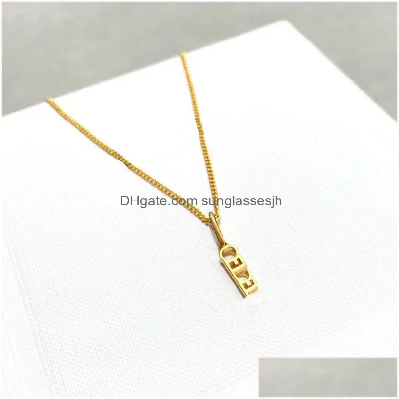 luxury designer necklace brand womens necklace gold chain luxury jewelry adjustable fashion wedding party accessories gift box packaging couple