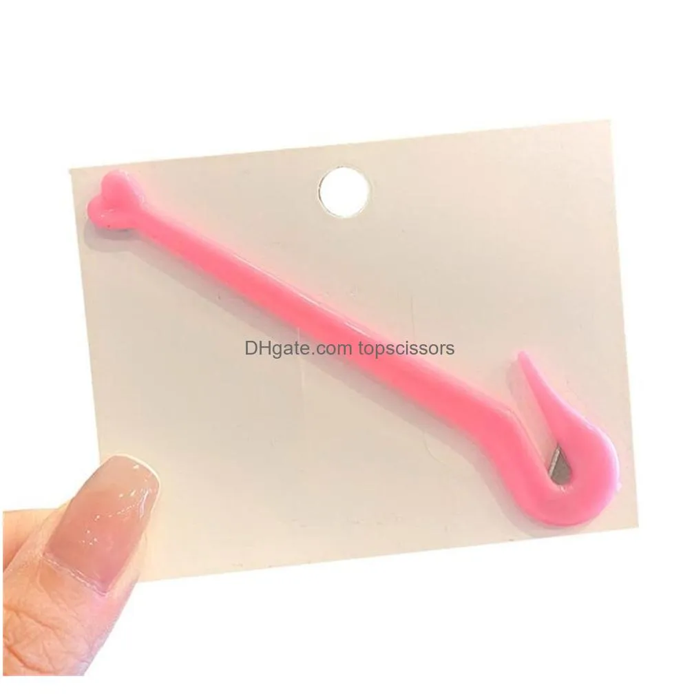 wholesale elastic rubber hair bands remover cutter pony pick for cutting ties pain ponytail tool kd