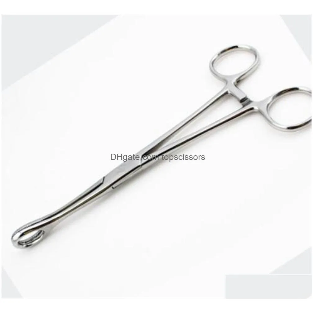 professional new piercing forcep 316l steel tragus ear piercing forceps body piercing jewelry bucket clamps tool xb1