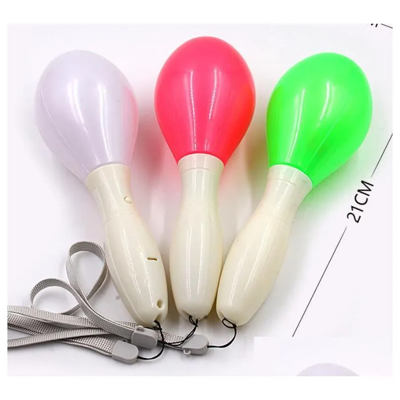 light up maracas party led glowing shaker noise maker shakers flash colors toy christmas easter halloween concert club ktv atmosphere