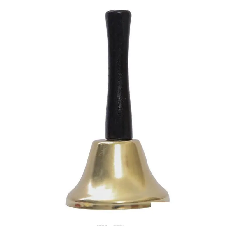 brass hand bell wedding party sporting event noise maker - gold/silver percussion instrument