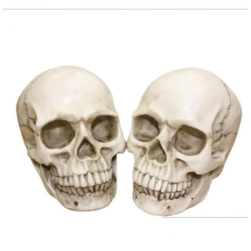 skull head halloween scary party decoration resin realistic 11 human head skull anatomical teaching skeleton model horror
