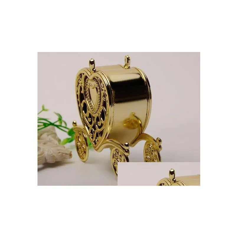 gold silver carriage candy box gift sweets boxes birthday party wedding favours decoration xmas anniversary shower gift wrap