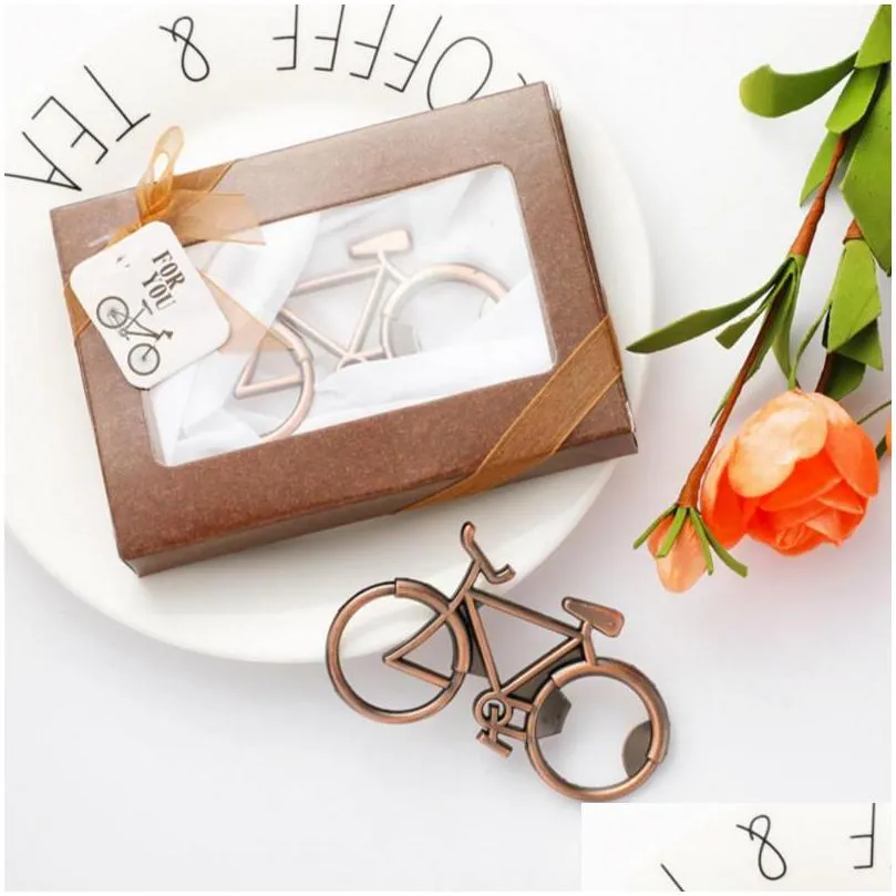 cyclepop wedding favors vintage bike bottle opener keyring in exquisite packaging