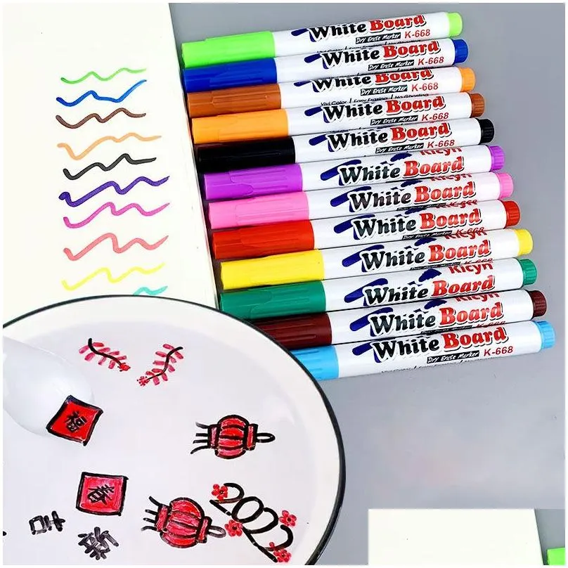 magical water painting pen whiteboard markers floating ink pen doodle water pens montessori early education art supplies z0012