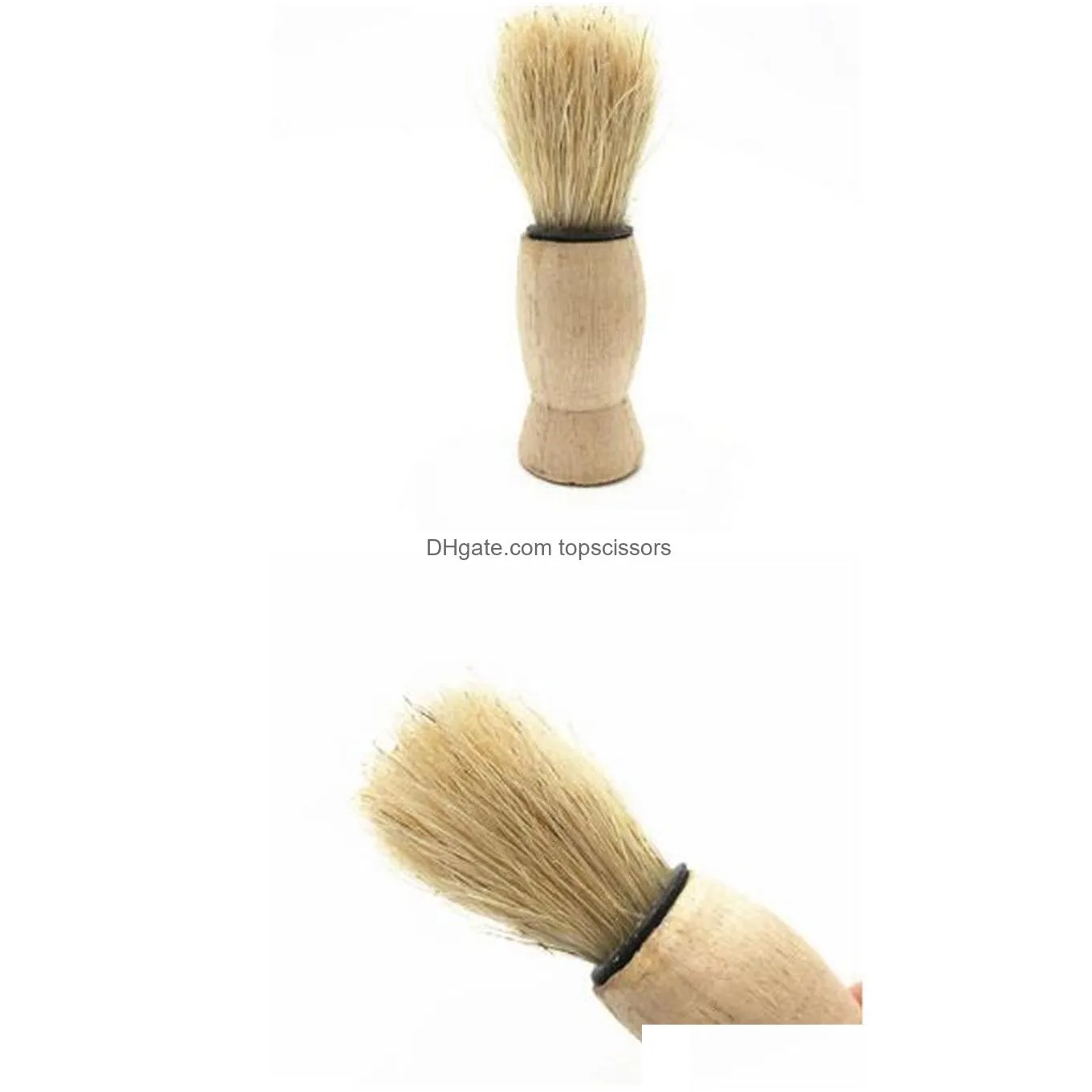 nature wooden handle soft mens shaving brush pure big nylon hair soft face cleaning makeup facial razor brush shave tools kd1