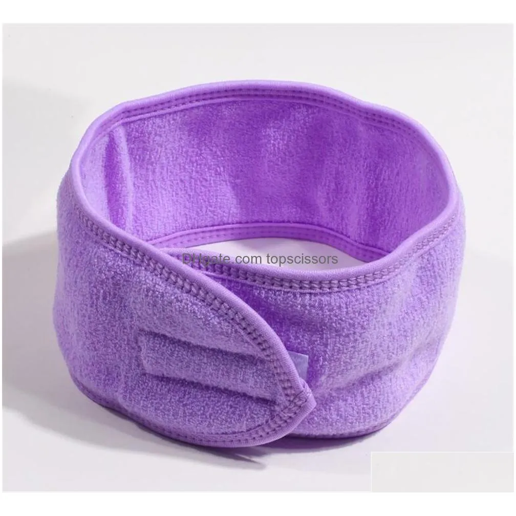 spa headband sweat hairband head wrap towel hair wraps non-slip stretchable washable for sports women makeup face wash xb1