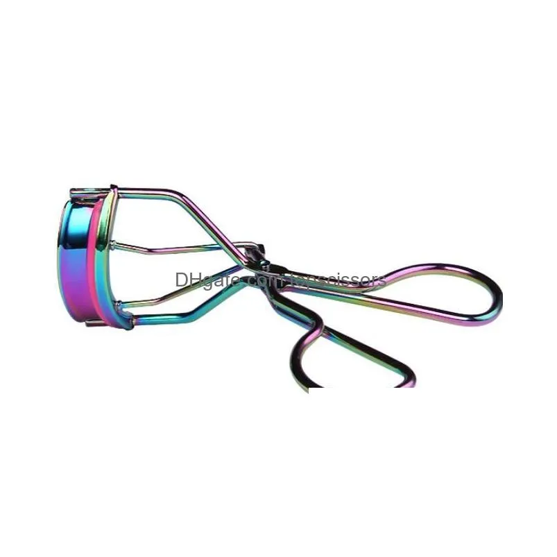 colorful rainbow eyelashes curler tweezer curling eye lashes clip cosmetic beauty makeup tool