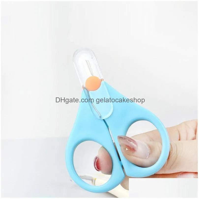 baby handwork-scissors babys short mouth nail-scissors kids nails clippers safety care round head scissors t9i002072