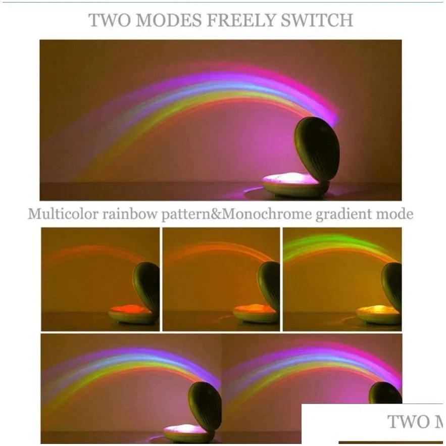 rainbow projection led party glowing decoration night light 360ﾰ rotation colorful lamp projector photography selfie atmosphere props power for