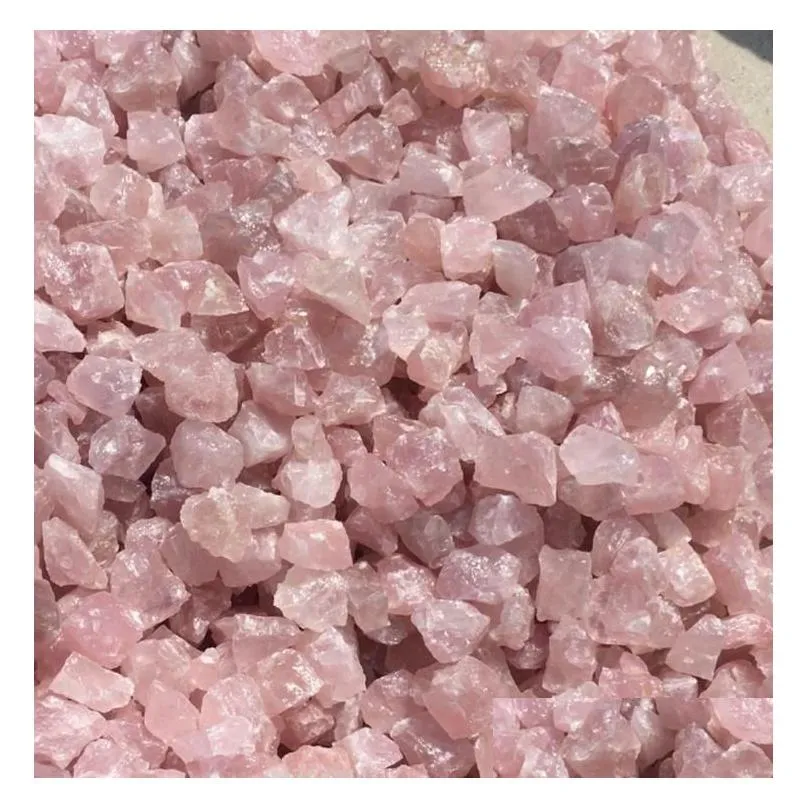 pinkgem raw rose quartz crystal stones - large natural rocks for jewelry wicca reiki healing decor