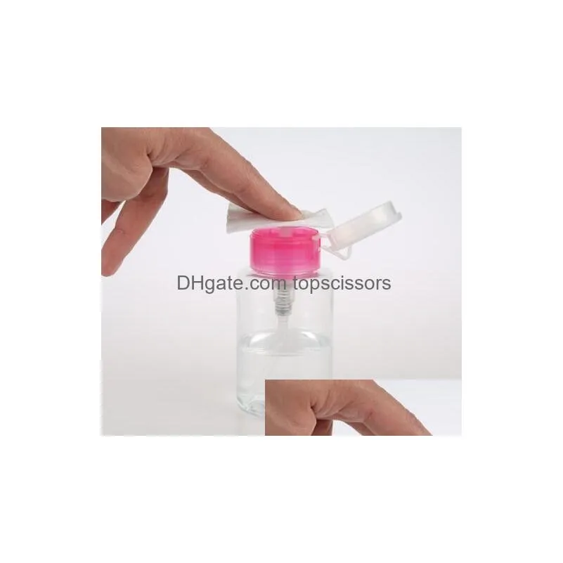 150ml pump polish dispenser bottle nail art remover uv gel cleaner xb