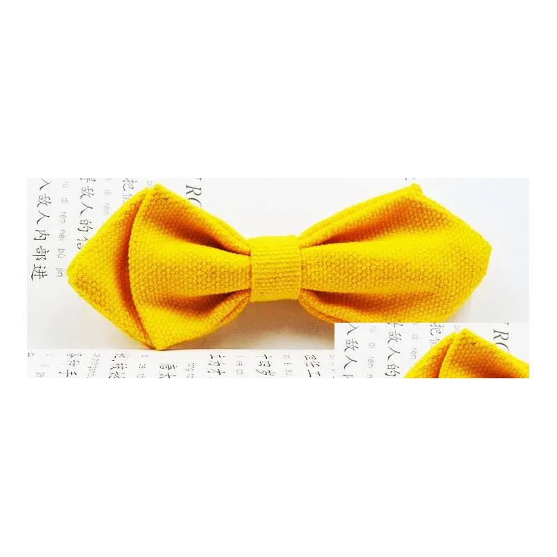 kids girl boy cotton canvas pre tied 2 layers bow ties children teenage necktie for formal events fancy dress party costume