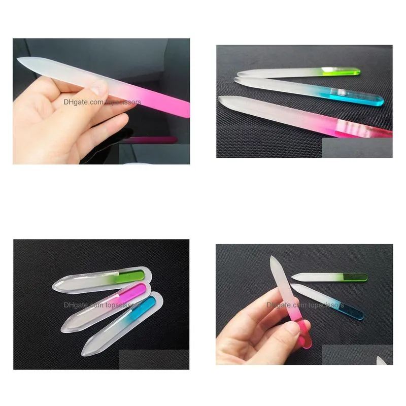 high quality crystal glass nail file buffer art buffer files for manicure uv polish tool