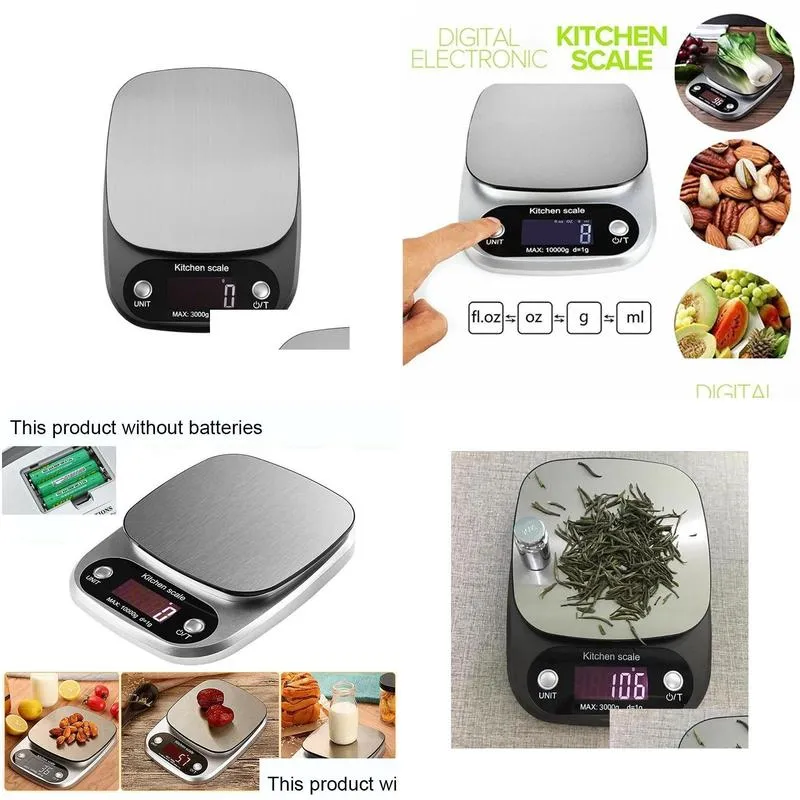3kg/5kg/10kg lcd portable mini electronic digital scales pocket case postal kitchen jewelry weight tea baking weighing balance scale household