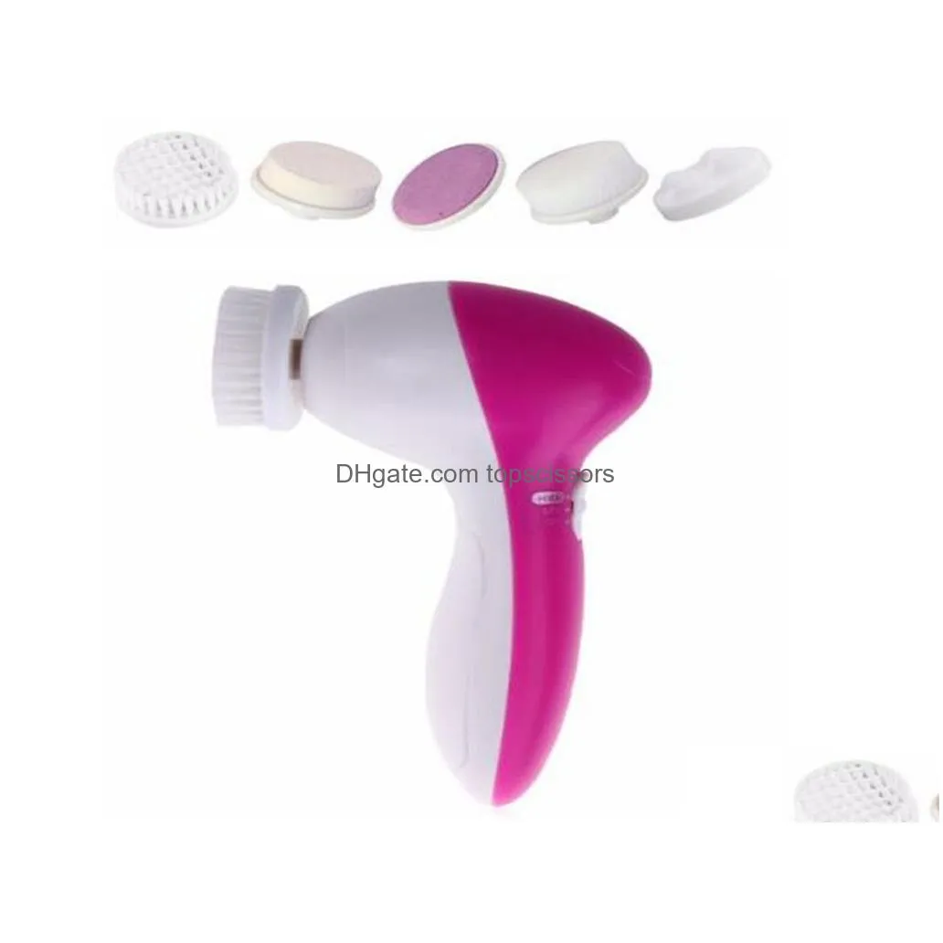 5 in 1 electric automatic facial cleanser wash face cleaning machine skin pore cleaner body cleansing massage brush xb1