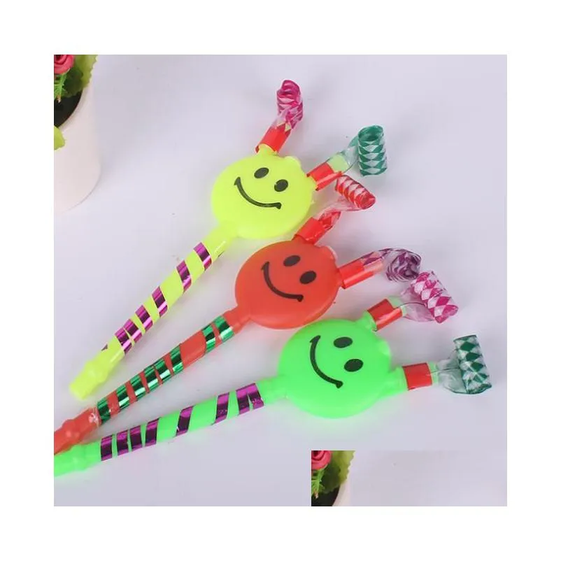 smile blowing dragon noise maker birthday halloween christmas party kids favor gift supplies cheering props children funny whistle