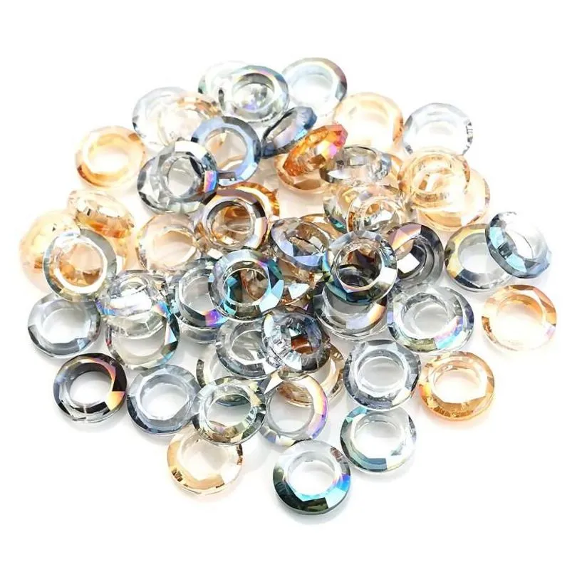 craftbeads loose crystal ring connectors - diy jewelry making 6mm-14mm glass rhinestones arts crafts